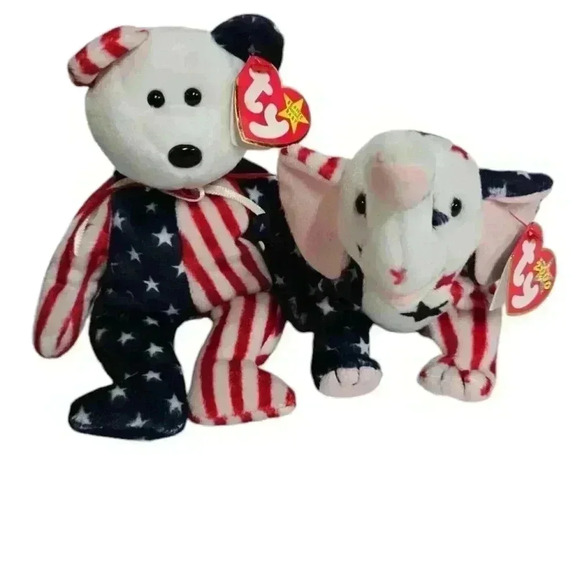 TY babies Spangle 1999 & Righty 2000 - Picture 1 of 4